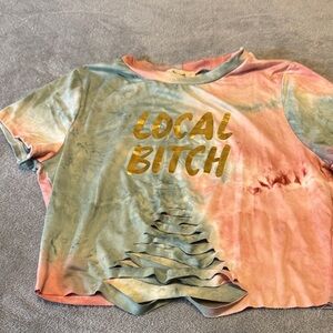 TeenBell Multicolor Tie-Dye Crop Top